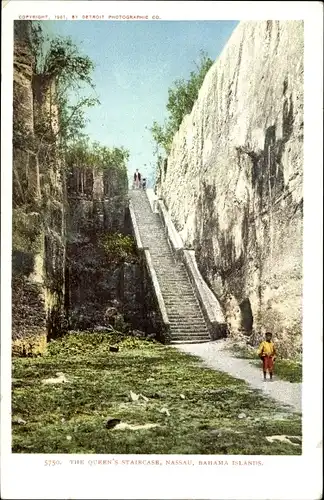 Ak Nassau Bahamas, Die Treppe der Königin