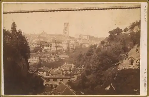 Kabinett Foto Freiburg Stadt Schweiz, Panorama