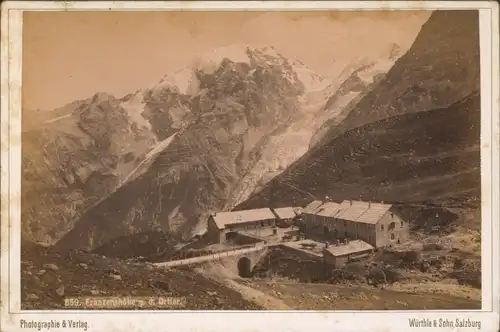 Kabinett Foto Trafoi Stilfs Stelvio Südtirol, Berghotel Franzenshöhe, Ortler