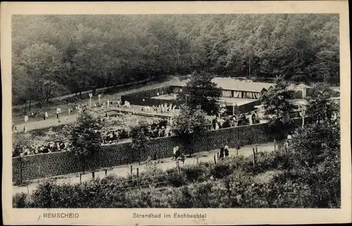 Ak Remscheid im Bergischen Land, Städtisches Strandbad im Eschbachtal