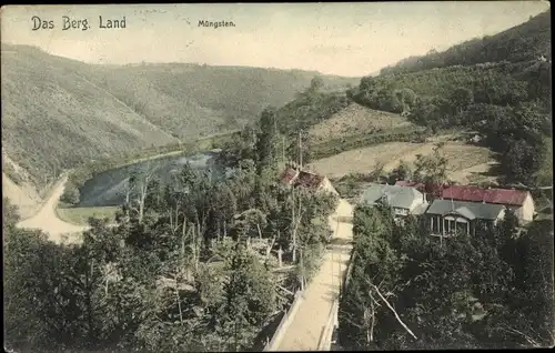 Ak Müngsten an der Wupper Wuppertal, Tal, Straße