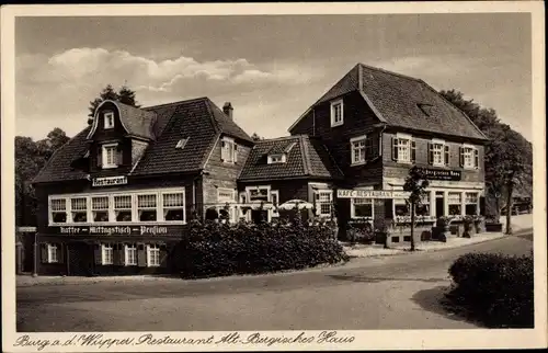 Ak Burg an der Wupper Solingen, Restaurant Alt Bergisches Haus, Inh. J. Ningelgen