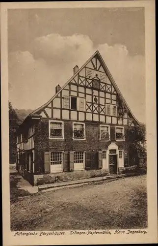 Ak Papiermühle Solingen, Haus Jagenberg, Altbergisches Bürgerhaus