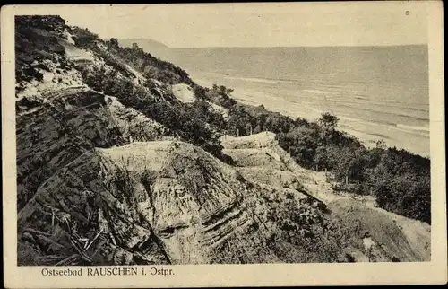 Ak Swetlogorsk Ostseebad Rauschen Ostpreußen, Küste, Panorama