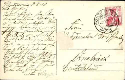 Ak Schweiz, Gebirgspost, Postkutsche