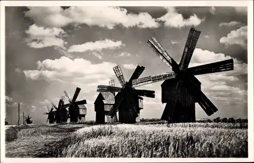 Ak Rumänien, Windmühlen in Bessarabien