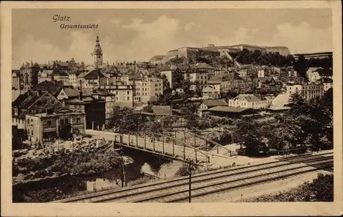 Ak Kłodzko Glatz Schlesien, Gesamtansicht