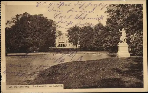 Ak Syców Groß Wartenberg Schlesien, Schloss, Park