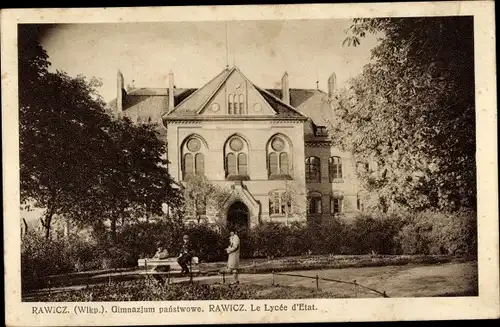 Ak Rawicz Rawitsch Posen, Gymnasium