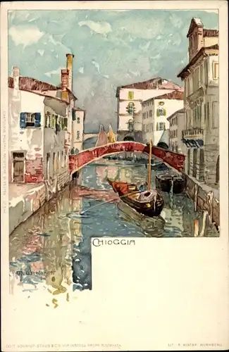 Künstler Litho Wielandt, Manuel, Chioggia Veneto, Kanal