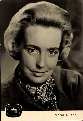 Ak Schauspielerin und Moderatorin Maria Kühne, DDR Deutscher Fernsehfunk, Portrait
