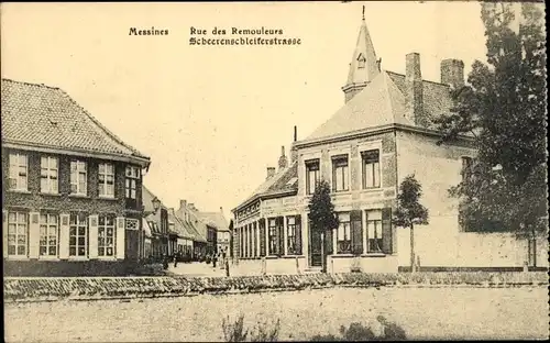 Ak Messines Mesen Westflandern, Rue des Remouleurs, Scheerenschleiferstraße