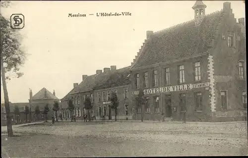 Ak Messines Mesen Westflandern, Rathaus