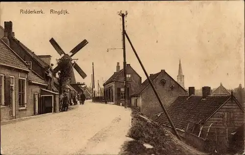 Ak Ridderkerk Südholland Niederlande, Ringdijk, Mill