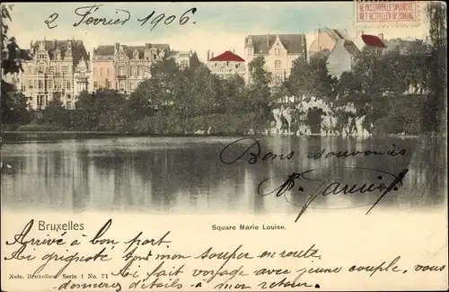 Ak Bruxelles Brüssel, Square Marie Louise