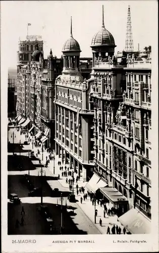 Ak Madrid Spanien, Avenida Pi y Margall