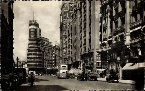 Ak Madrid Spanien, Avenida de Jose Antonio