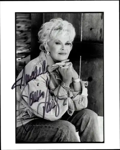 Foto Ak Schauspielerin Janis Paige, Portrait, Autogramm