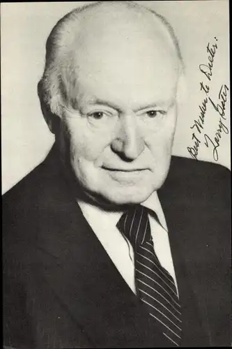 Foto Schauspieler Larry Gates, Portrait, Autogramm
