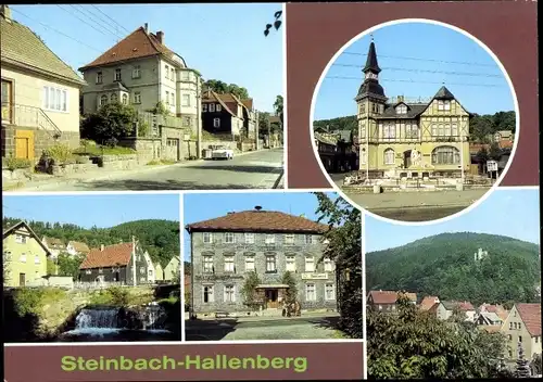 Ak Steinbach Hallenberg im Thüringer Wald, Kinderkurheim, Rat der Stadt, Ruine Hallenburg