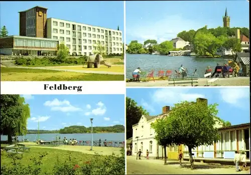 Ak Feldberg in Mecklenburg, FDGB Erholungsheim Freundschaft, Bettenhaus, Haussee, Spielplatz