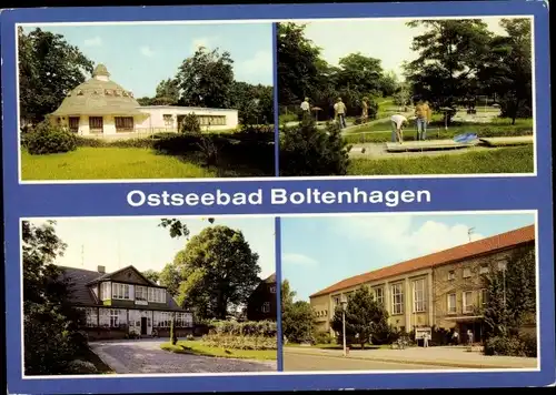 Ak Ostseebad Boltenhagen, HO-Gaststätte Pavillon, Minigolfanlage, FDGB-Erholungsheim Fritz Reuter