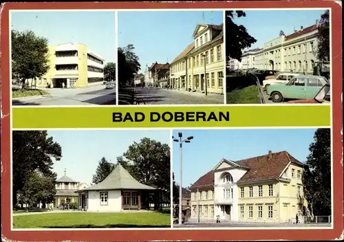 Ak Bad Doberan, Dienstleistungskombinat Rostocker Straße, Severinstraße, Kamp, Lessing Oberschule