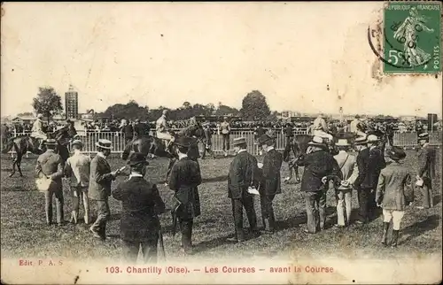 Ak Chantilly Oise, Prix La Rochette, Purple Sage, vor dem Rennen