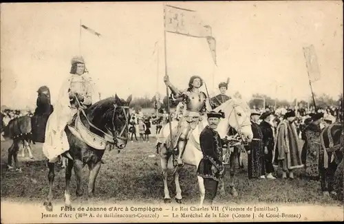 Ak Compiègne Oise, Feste von Jeanne d'Arc, König Karl VII