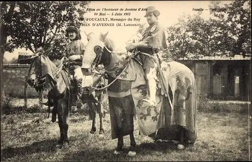 Ak Compiègne Oise, Festlichkeiten zu Ehren von Jeanne d'Arc 1911, Messager du Roy