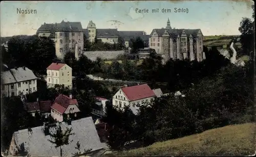 Ak Nossen in Sachsen, Schloss, Teilansicht