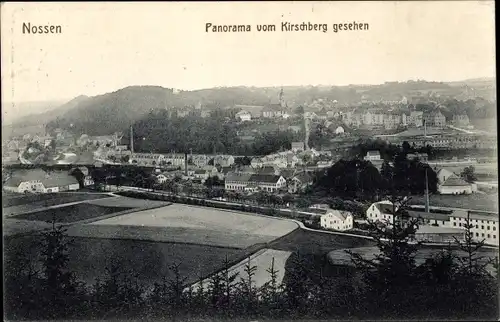 Ak Nossen in Sachsen, Panorama vom Kirschberg gesehen
