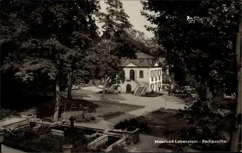 Ak Bad Lobenstein in Thüringen, Moorbad, Parkpavillon