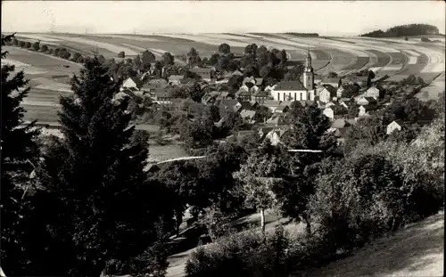 Ak Wurzbach in Thüringen, Ortsansicht, Kirche