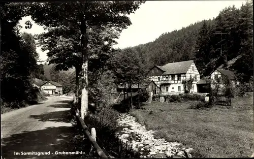 Ak Wurzbach in Thüringen, Im Sormitzgrund, an der Grubersmühle