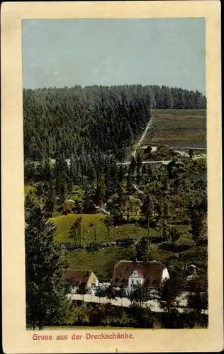 Ak Potůčky Breitenbach Region Karlsbad, Dreckschänke