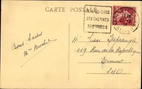 Ak Néris les Bains Allier, La Gare, Vue Interieure