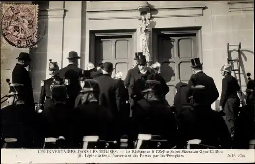 Ak Paris Palais Bourbon, Widerstand gegen die Kirche Saint Pierre du Gros Caillou, M. Lepine