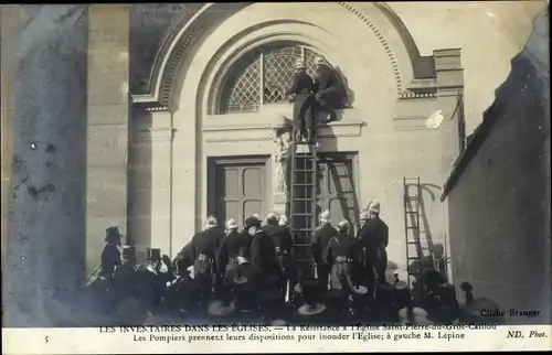 Ak Paris Palais Bourbon, Widerstand gegen die Kirche Saint Pierre du Gros Caillou, Louis Lépine