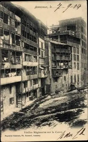 Ak Annonay Ardèche, Old Megisseries am Cance