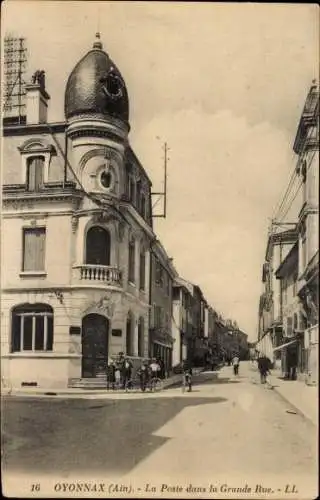 Ak Oyonnax Ain, La Poste in der Grande Rue