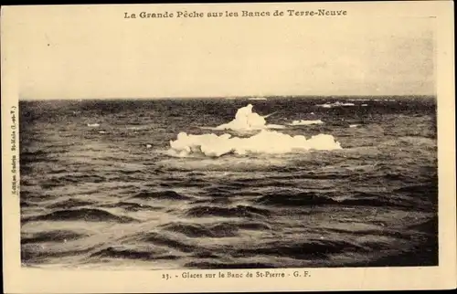 Ak Saint Pierre und Miquelon, Eis auf der Banc de St. Pierre