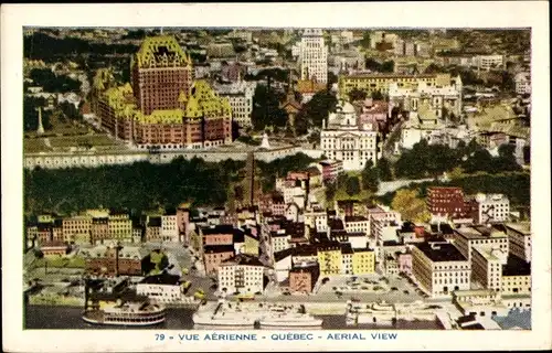 Ak Quebec Kanada, Luftaufnahme