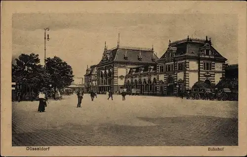 Ak Düsseldorf am Rhein, Bahnhof