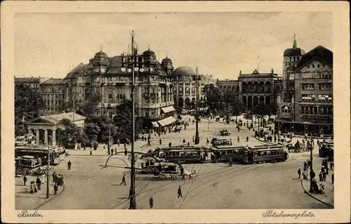 Ak Berlin Tiergarten, Potsdamer Platz, Straßenbahn