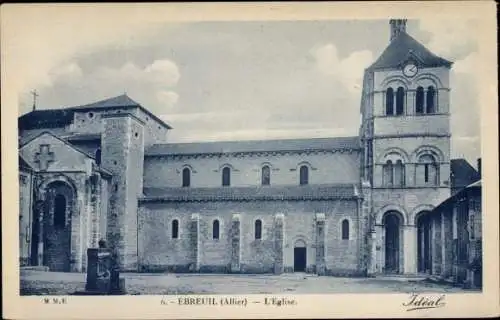 Ak Ébreuil Allier, Kirche