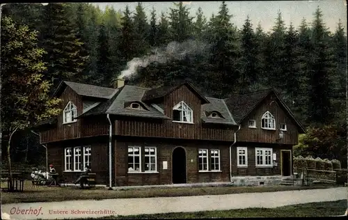 Ak Oberhof im Thüringer Wald, Untere Schweizerhütte