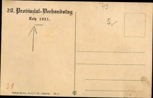 Ak Zeitz im Burgenlandkreis, Kreishaus, Denkmal