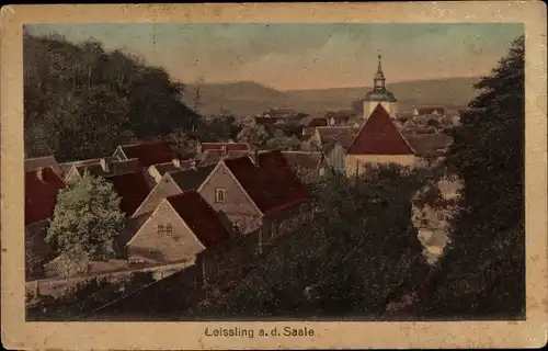 Ak Leißling Weißenfels an der Saale, Teilansicht