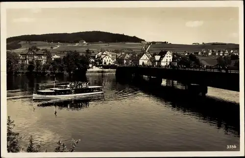 Ak Saalburg in Thüringen, Teilansicht, Schiff Thüringen